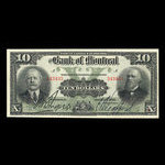 Canada, Banque de Montréal, 10 dollars <br /> 3 septembre 1912