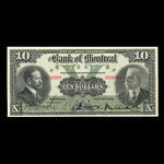 Canada, Banque de Montréal, 10 dollars <br /> 3 novembre 1914