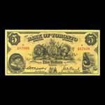 Canada, Bank of Toronto (The), 5 dollars <br /> 2 janvier 1937