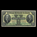 Canada, Banque Provinciale du Canada, 5 dollars <br /> 31 janvier 1919