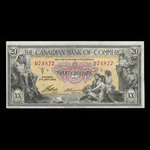 Canada, Canadian Bank of Commerce, 20 dollars <br /> 2 janvier 1935
