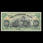 Canada, Dominion Bank, 10 dollars <br /> 2 janvier 1925