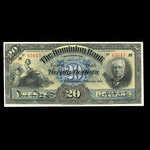 Canada, Dominion Bank, 20 dollars <br /> 2 janvier 1925