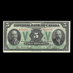 Canada, Imperial Bank of Canada, 5 dollars : 1 novembre 1923