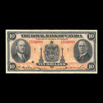 Canada, Banque Royale du Canada, 10 dollars <br /> 2 janvier 1935