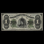 Canada, Dominion du Canada, 1 dollar <br /> 1 juin 1878
