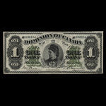 Canada, Dominion du Canada, 1 dollar <br /> 1 juin 1878