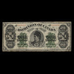 Canada, Dominion du Canada, 1 dollar <br /> 1 juin 1878