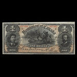 Canada, Dominion du Canada, 1 dollar <br /> 31 mars 1898