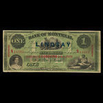 Canada, Banque de Montréal, 1 dollar <br /> 3 janvier 1859
