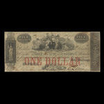 Canada, Bank of New Brunswick, 1 dollar : 1 octobre 1859