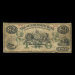 Canada, Summerside Bank of Prince Edward Island, 2 dollars : 1 février 1872