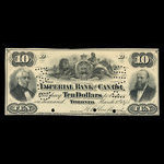 Canada, Imperial Bank of Canada, 10 dollars : 1 mars 1875