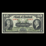 Canada, Banque de Montréal, 10 dollars <br /> 3 janvier 1938