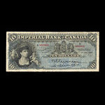 Canada, Imperial Bank of Canada, 10 dollars <br /> 1 janvier 1910