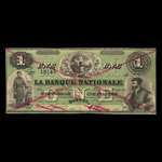 Canada, La Banque Nationale, 1 dollar <br /> 28 avril 1860