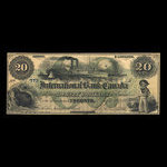Canada, International Bank of Canada, 20 dollars <br /> 1 juin 1859