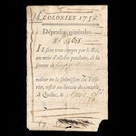 Canada, Administration coloniale française, 24 livres <br /> 1 juin 1756