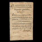 Canada, Administration coloniale française, 6 livres <br /> 1 octobre 1758