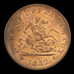 Canada, Bank of Upper Canada (York), 1 penny <br /> 1852