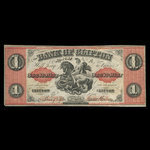 Canada, Bank of Clifton, 1 dollar <br /> 1 septembre 1861