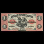 Canada, Bank of Clifton, 1 dollar <br /> 1 septembre 1861