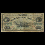 Canada, Halifax Banking Company, 10 dollars <br /> 1 octobre 1880