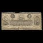 Canada, Bank of British North America, 4 dollars <br /> 1 janvier 1841