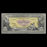 Canada, Canadian Bank of Commerce, 20 dollars <br /> 2 janvier 1917