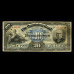 Canada, Dominion Bank, 20 dollars <br /> 1 octobre 1897