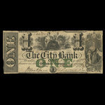 Canada, Banque de la Cité, 1 dollar <br /> 1 août 1861