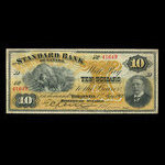 Canada, Standard Bank of Canada, 10 dollars <br /> 1 mai 1900