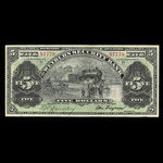 Canada, Weyburn Security Bank, 5 dollars <br /> 3 janvier 1911