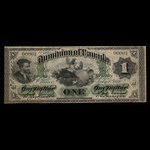 Canada, Dominion du Canada, 1 dollar <br /> 1 juillet 1870