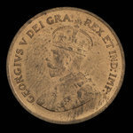 Canada, Georges V, 1 cent <br /> 1935
