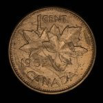 Canada, Élisabeth II, 1 cent <br /> 1962