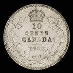 Canada, Édouard VII, 10 cents <br /> 1902