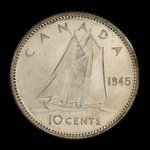 Canada, Georges VI, 10 cents <br /> 1945