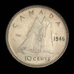 Canada, Georges VI, 10 cents <br /> 1946