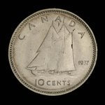 Canada, Georges VI, 10 cents <br /> 1937