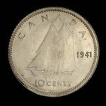 Canada, Georges VI, 10 cents <br /> 1941
