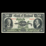 Canada, Banque de Montréal, 50 dollars <br /> 2 janvier 1931