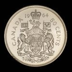 Canada, Élisabeth II, 50 cents <br /> 1964