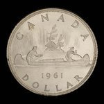 Canada, Élisabeth II, 1 dollar <br /> 1961