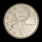Canada, Élisabeth II, 25 cents <br /> 1960