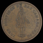 Canada, Banque de Québec, 1 penny <br /> 1837