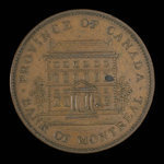 Canada, Banque de Montréal, 1 penny <br /> 1842