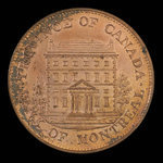 Canada, Banque de Montréal, 1/2 penny : 1844