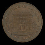 Canada, Banque de Montréal, 1/2 penny : 1844