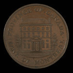 Canada, Banque de Montréal, 1/2 penny : 1842